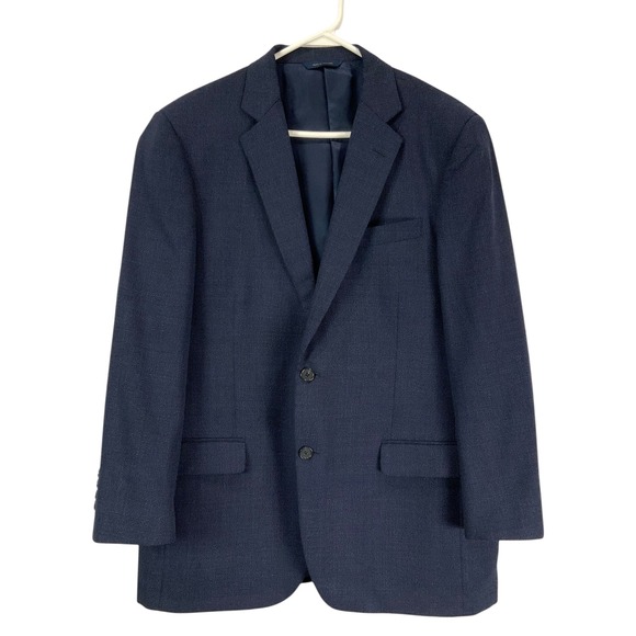 Brooks Brothers Blue Wool Long Sleeve Blazer Jacket Mens 42R REDA Fabric
